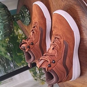 Vans Off the Wall Mens 8 Sk8 Hi Top ortholite athletic shoes two toned brown